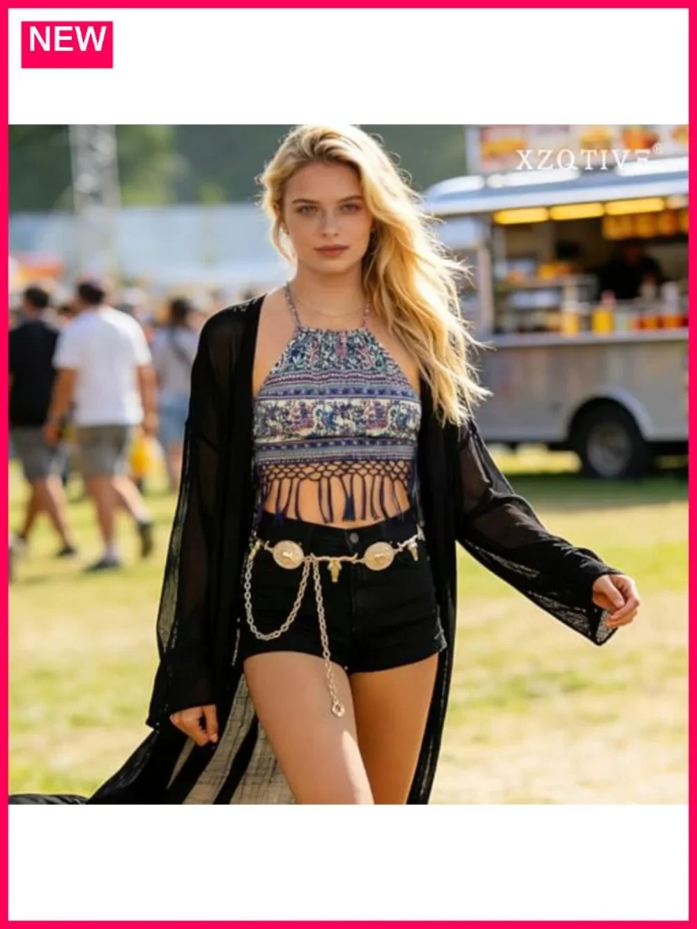 Western Concho Belt for Women Metal Chain Cowgirl Rodeo Waist Belt